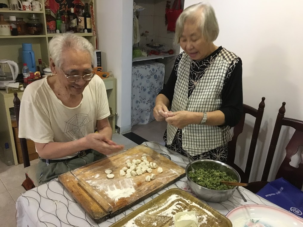 a homemade dumpling delivery system